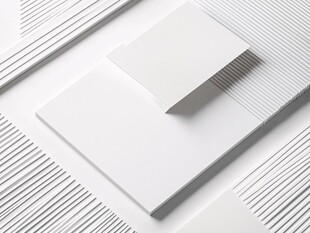 简约白色几何图形组合