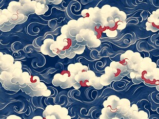 中式云纹图案 灵动飘逸