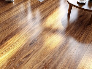 实木地板家居阳光洒落场景