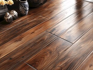 复古木地板搭配精致摆件