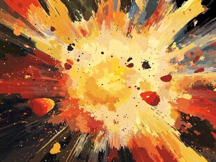 爆炸艺术插画