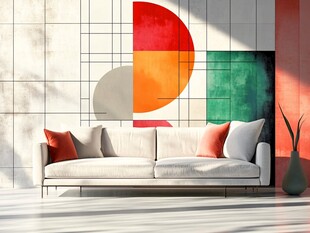 现代简约风客厅沙发背景墙