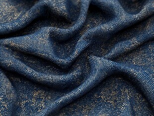深蓝色纹理布料细节特写