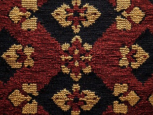 传统花纹织物特写