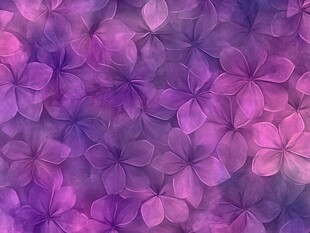 梦幻紫色花朵无缝背景图