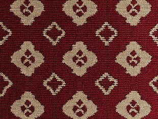 复古红底几何花纹织物