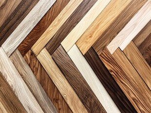 多样木纹拼成人字地板样式