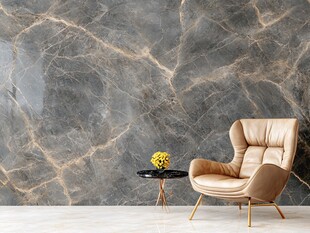 轻奢风大理石墙与休闲椅