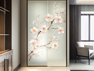 中式风玉兰花移门设计