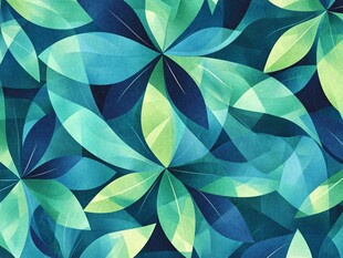 绿叶几何图案背景纹理