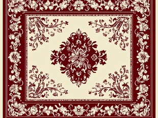 复古花卉图案方形装饰画
