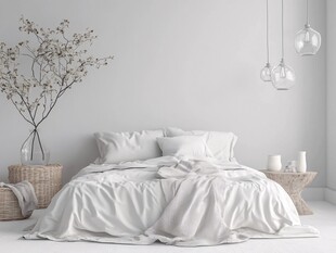 简约白色系温馨卧室场景