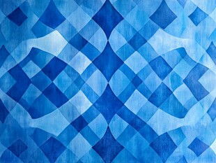 蓝色几何图案抽象背景图