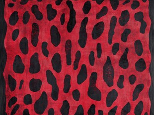 红色豹纹图案纹理素材