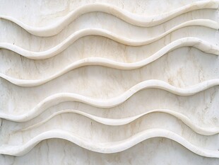 波浪纹理白色墙面装饰