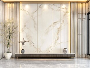 现代简约大理石背景墙设计