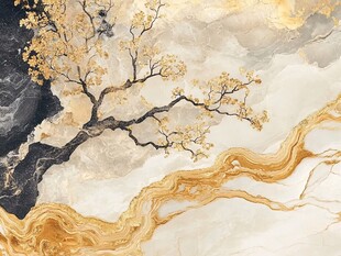 金树流纹 奢华艺术背景图