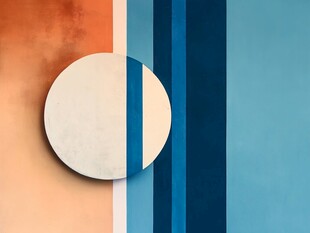 几何撞色抽象背景图案