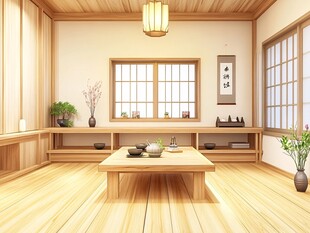 日式禅意茶室 宁静空间