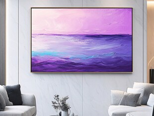 紫色海洋抽象装饰画