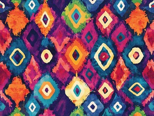 多彩几何图案无缝背景图