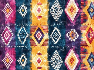 多彩几何图案民族风纹理