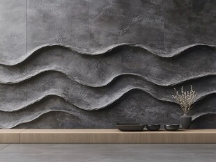 波浪纹理墙面装饰艺术