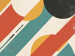 几何抽象风格多彩图案背景