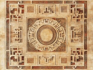 中式古典几何图案地板砖