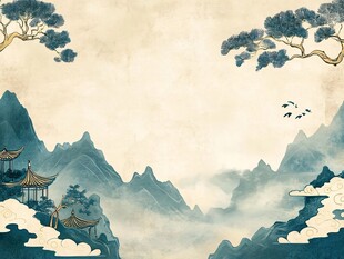 水墨山水古风意境美景