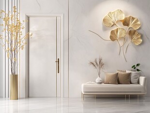 简约客厅的优雅门饰设计