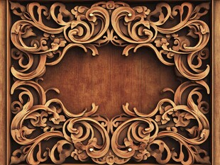 精致木雕花纹装饰图案