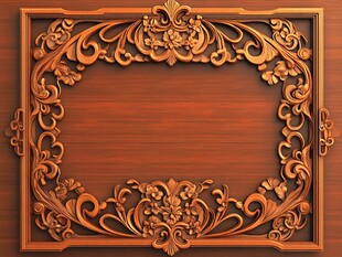 精美木质雕花装饰框架