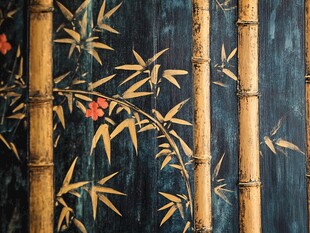 中式竹纹复古装饰画