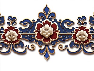 中式精美花卉纹饰图案