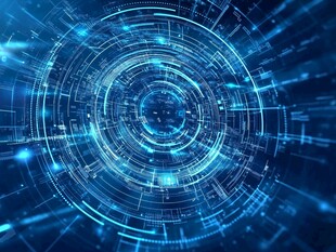 科技感蓝色虚拟数字空间