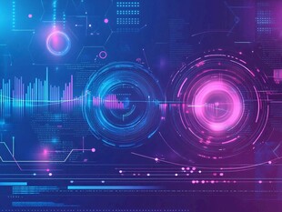 科技感炫彩数字界面背景