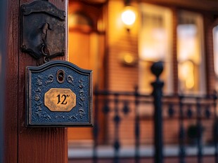 复古门牌号12特写