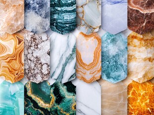 多彩斑斓的精美矿石集合