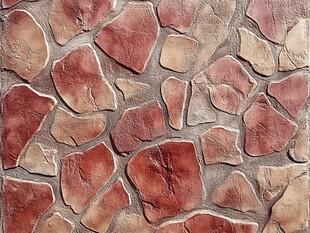 彩色碎拼石墙面纹理