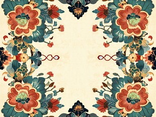 复古花卉图案装饰背景
