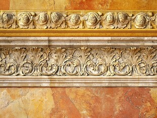 古典雕花墙面装饰细节