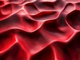 红色波纹质感抽象背景图