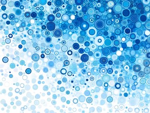 蓝色梦幻气泡背景图