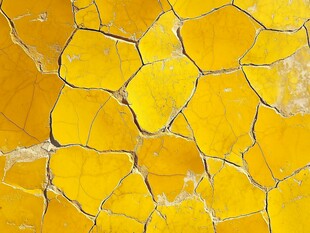 黄色裂纹墙面纹理图案