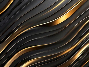 黑金波浪纹理背景图案