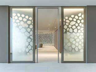 现代简约玻璃门办公空间