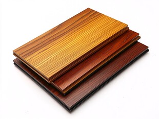 多样色彩实木板材展示