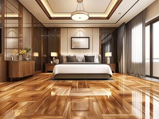 现代中式风格豪华卧室空间