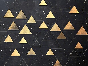 黑金几何三角背景图案